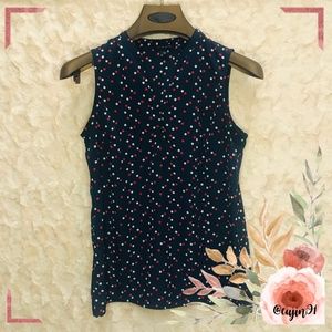 Tommy Hilfiger Sleeveless Blouse Top w/ Dots S/P